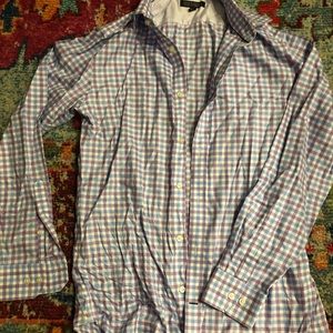 Banana Republic Gingham Long Sleeve Button Down Shirt